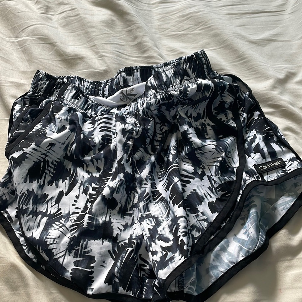 black and white shorts
